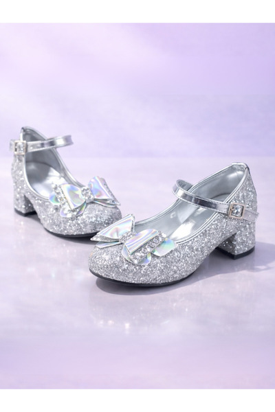 Casabony ✨ Pantofi cu toc mediu pentru fete, cu sclipici, pentru petreceri, z...