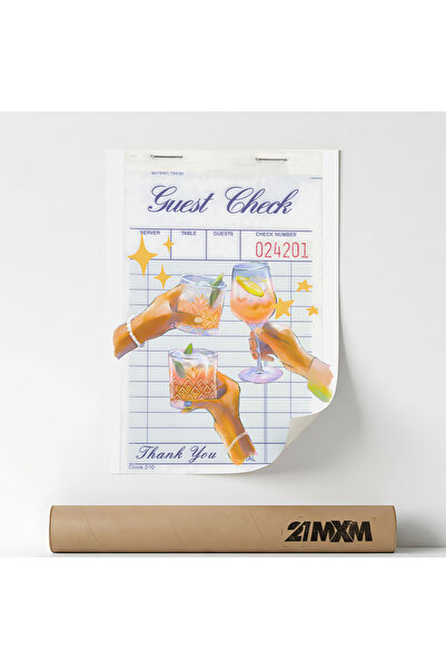 21mxm Poster Decorativ Stil Italian 'Aperitivo 15', Material Textil, A3 (29.7...