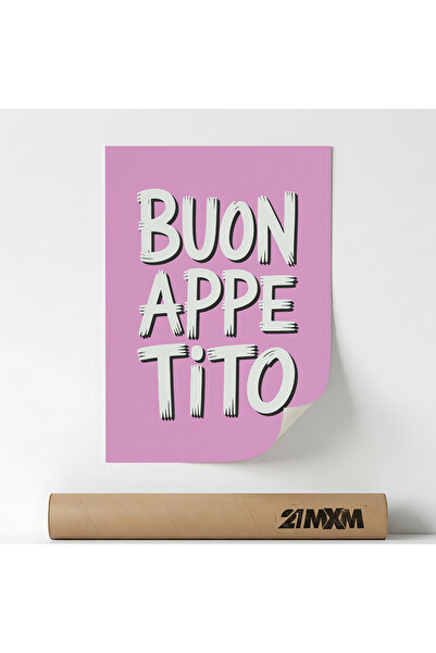 21mxm Poster decorativ Buon Appetito, material textil, fara rama