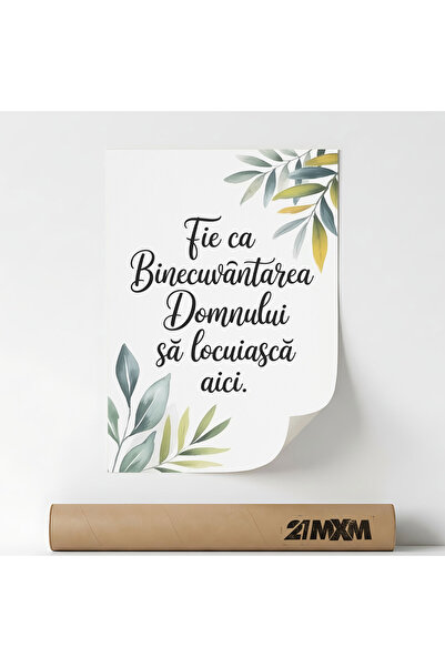 21mxm Poster 'May the Blessing of the Lord Dwell Here' Textile – Minimalist D...
