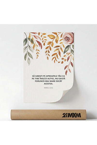 21mxm Poster decorativ, citat crestin inspirational, Ca Pe Tine Insuti, A4 (2...