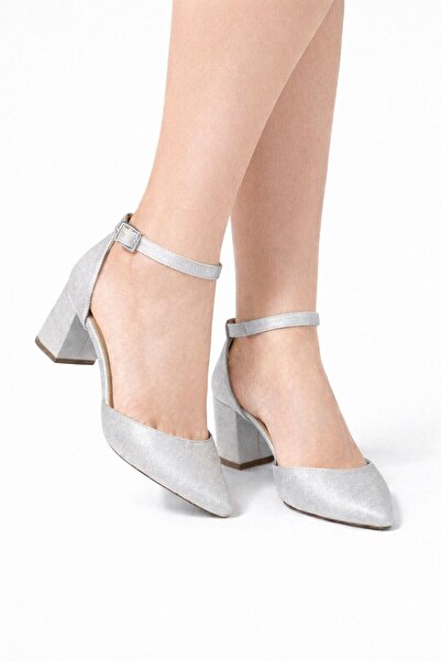 CRAFT MODA Γυναικείο βραδινό φόρεμα με μυτερή μύτη και λουράκια στον αστράγαλ...