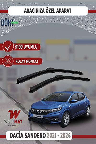 Dacia Sandero 3 Silecek 2021 2024 Silecek Takımı Araca Özel