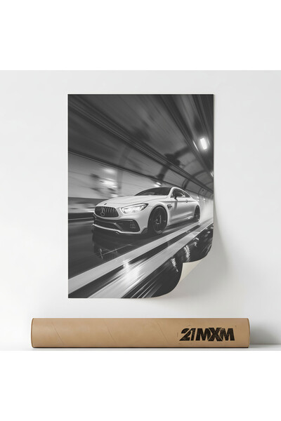 21mxm Poster decorativ 'Auto 09', design minimalist, 29.7x42cm, fara rama