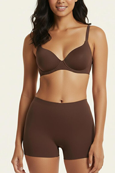 FİT WOMEN شورت كورسيه عالي الخصر بدون خياطة مصنوع بتقنية القطع بالليزر 4403