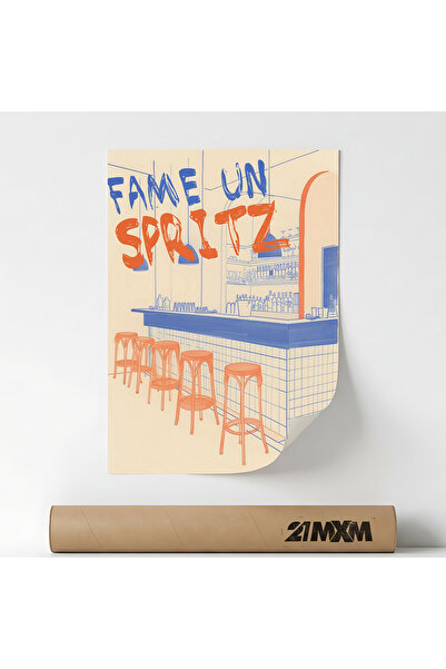 21mxm Poster Decorativ Stil Italian 'Aperitivo 16', Material Textil, A3 (29.7...