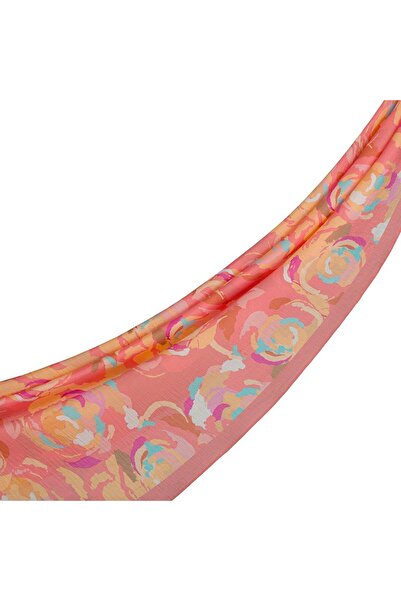 ipekevi Dried Rose Emotional Flowers Tencel Patterned Shawl