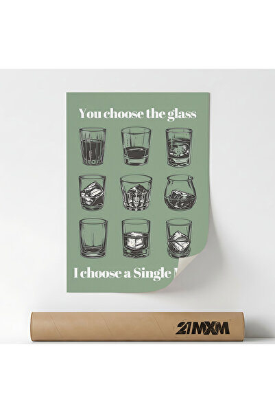 21mxm Poster Decorativ Tematica Bar & Cocktail - 'Bar 107', Material Textil, ...