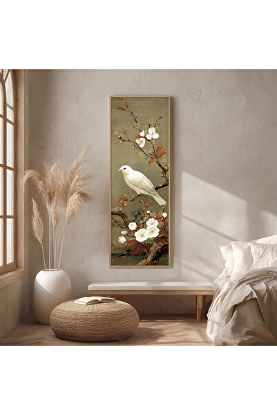 Dekorsiahome Ahşap Çerçeveli Panoramik Oturma Odası Salon Tablosu UZ0390