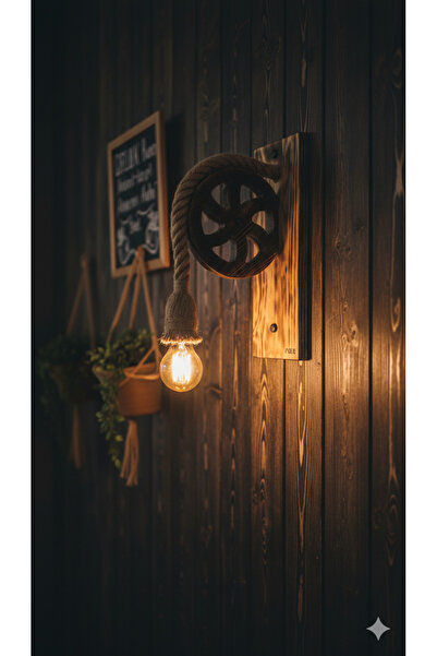 NzrWood Ahşap Teker Aplik Eskitme