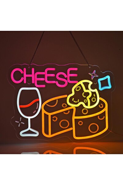 Slasa Cheese Neon Sign 40x30cm with 6mm Acrylic Base LED Wall Decor