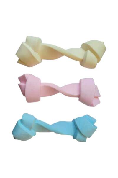 FOXMAG24 Σετ 3 πολύχρωμων παιχνιδιών μάσησης για σκύλους, σε σχήμα κόκαλου