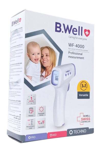 B.Well Swiss مقياس حرارة بالأشعة تحت الحمراء بدون تلامس من بي.ويل WF-4000