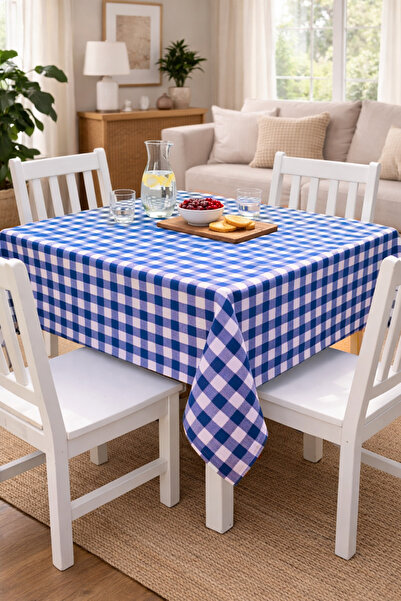 Bumedo 170X170 cm Square Gingham Tablecloth – Washable, Stain-Resistant – for...