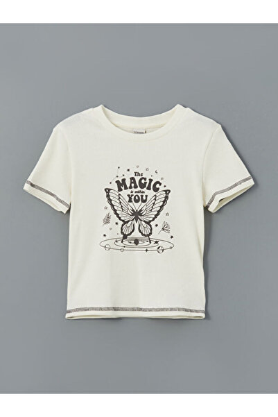 LC Waikiki منتجات فريزن ستور التي لا مثيل لها I تي شيرت بناتي بياقة صفرية من ...