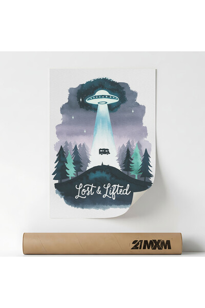 21mxm Poster decorativ, ilustratie fantasy, Lost and Lifted, Fara Rama