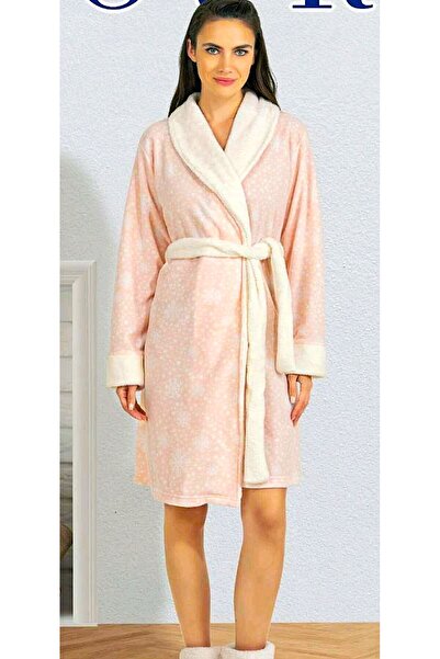 DOWRY Midi Length Tie-Up Plush Dressing Gown
