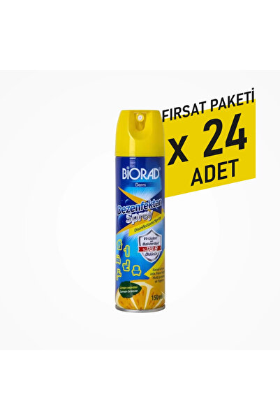 BİORAD Parfümlü Dezenfektan Sprey Limon Kokulu 150ml - 24 Adet