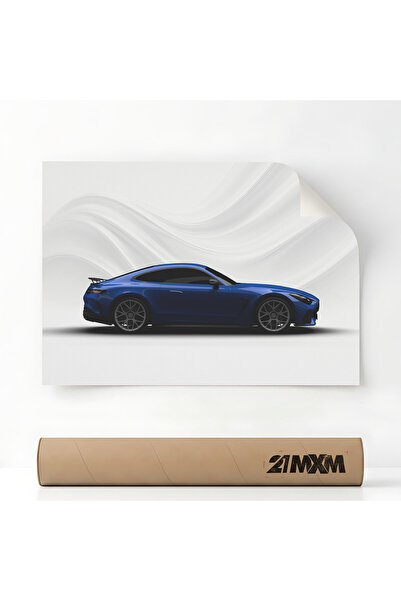 21mxm Poster Auto Premium - 1766 AMG GT63 PRO 2025 Blue – Design Minimalist, ...