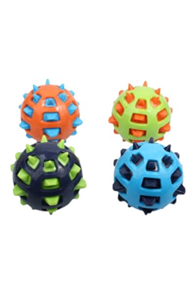 FOXMAG24 Set de 4 jucării de mestecat, bile multicolore, pentru câini