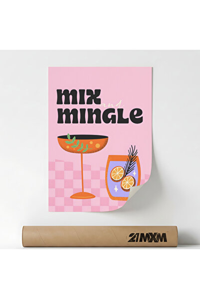 21mxm Poster Decorativ Tematica Bar & Cocktail - 'Bar 568', Material Textil, ...