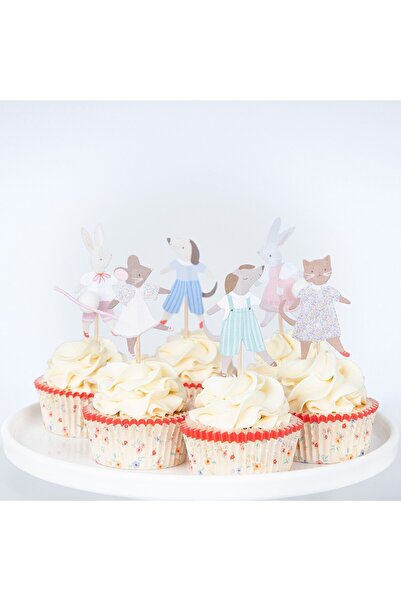 Meri Meri Animal Friends Cupcake Decoration Set – Set of 24
