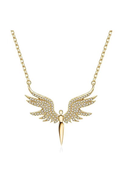 Tessero Lantisor cu pandantiv Inger Pazitor cu pietre zirconiu, otel inoxidab...