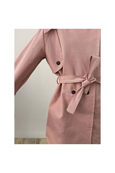 Shecco Babba Trenci pentru fete cu centură 1-8 ani - Pudra 7-8 ani