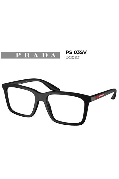 Prada Ps 03sv 55 Ekt Large Dg01o1 Uv420 + Mavi Işık Korumalı Gözlük Kauçuk Siyah