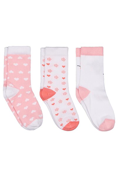 Civil Girls جوارب بناتي على شكل قلب مكونة من 3 قطع للأعمار من 3 إلى 11 سنة - ...