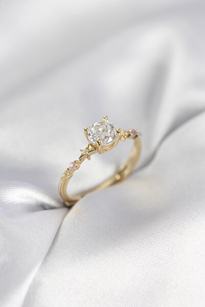 Epilons Single Stone Model Zircon Stone Gold Color Women's Ring - Tj-Byk3993 ...