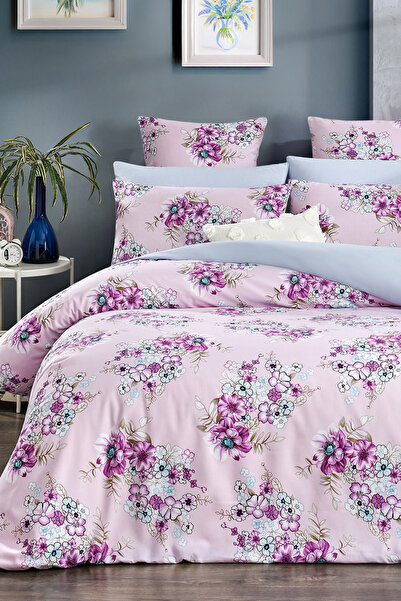 Lorien Patterned Single Person, Double-Sided, Reversible Duvet Cover Set with...