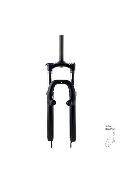 Genel Markalar Amortisörlü Maşa 26 VB-DB Kilitlemeli 28.6 Çelik, Siyah, Pasosuz