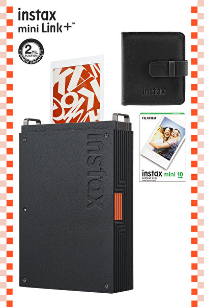 Fujifilm Instax mini Link Plus Akıllı Fotoğraf Yazıcısı 10'Lu Film ve Siyah D...