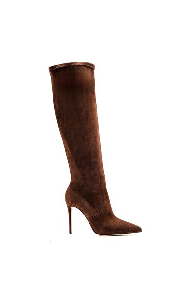 Sofia Baldi Rossy brown suede women's heel boots
