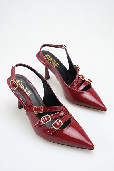 ich1one Pantofi de damă Livorno din piele lăcuită cu toc – Toc de 5 cm, elega...