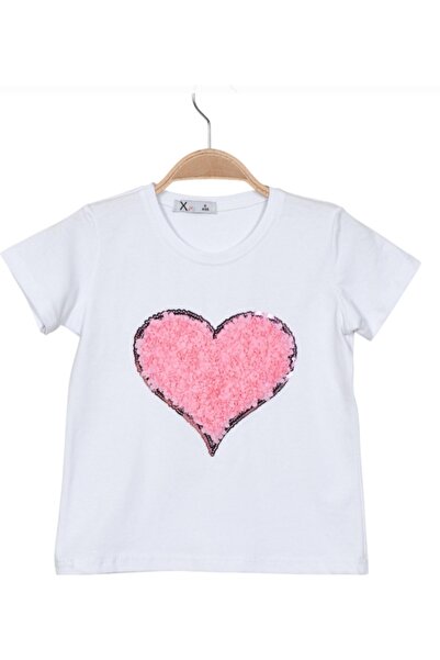 BEGONYA BEBECE KIDS Lasse Pul Heart Printed Girls' T-Shirt