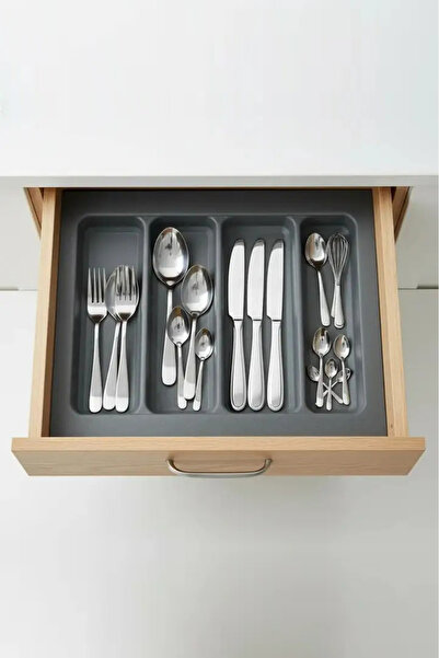 Trend Maison Kitchen Organizer Cuttable 4-Compartment Plastic Drawer Cutlery ...