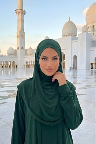 Mevra Ready-To-Wear One-Piece Prayer Dress with Shawl Emerald Green