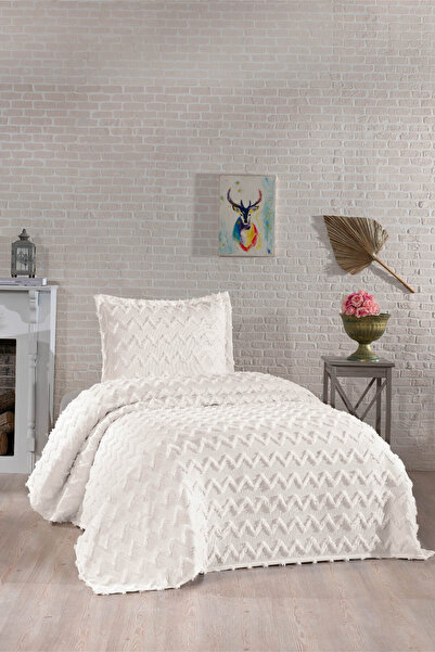 DANTEELHOME Nüans 2-Piece Single Bed Pique Set Cream