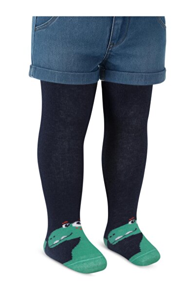 Civil Baby Динозавър 6- Бебешки момчешки чорапогащник - Бежов