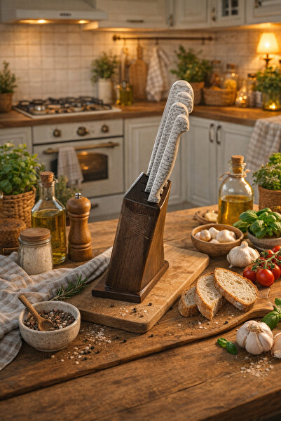 seymenbıçakçılık Sürmene Genuine Hand-Forged 4-Piece Knife Set – with Wooden ...