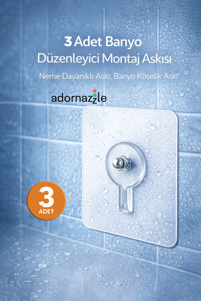 adornazzle 3 komada organizatora za kupatilo, montažni nosač, organizator koj...