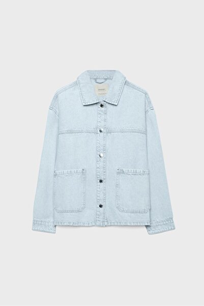 Stradivarius Denim jacket with pockets