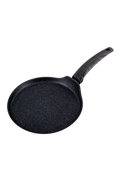 Kamille Tavă pentru clătite, acoperire din aluminiu/marmură, 24 cm, neagră