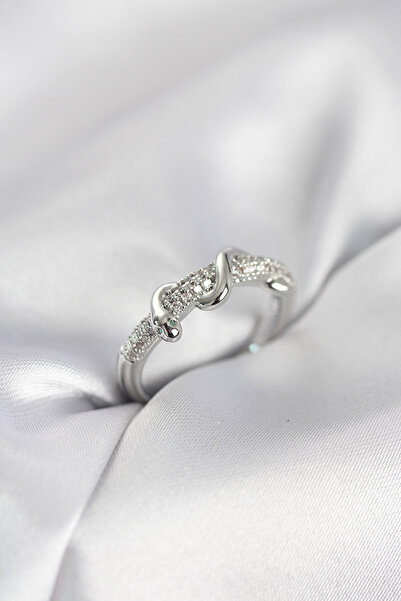 Skygo Silver Color Zircon Stone Spiral Snake Model Women's Ring - Tj-Byk4067