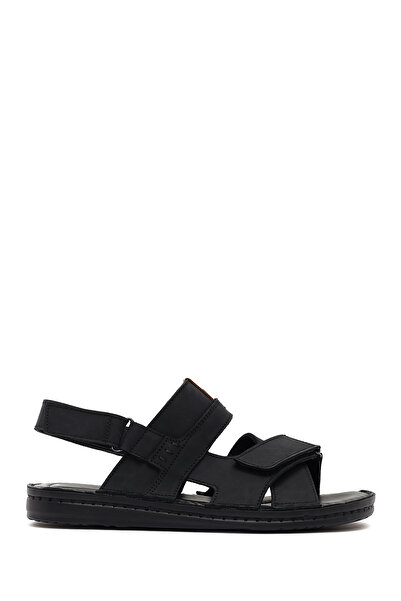 Derimod Men's Black Leather Sandals 26Sfd6250V3