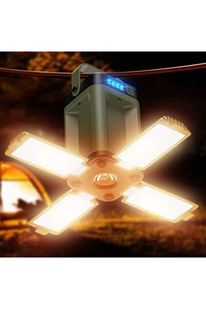 DAMMERUN Solar Katlanabilir Kamp Lambası – Güneş Enerjili, USB Şarjlı, Powerb...