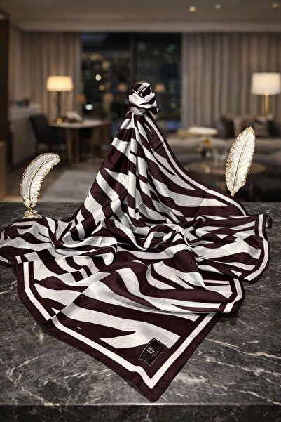 Befahomes Zebra Desenli Soft Pamuksu Eşarp