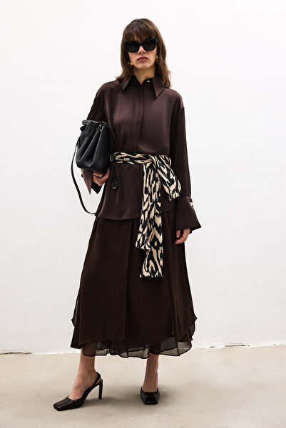 Touché Privé Sateen shirt with wide cuffs